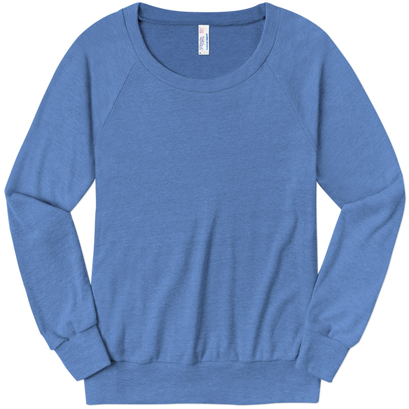 American Apparel Tri-blend Lightweight Pullover - Athletic Blue