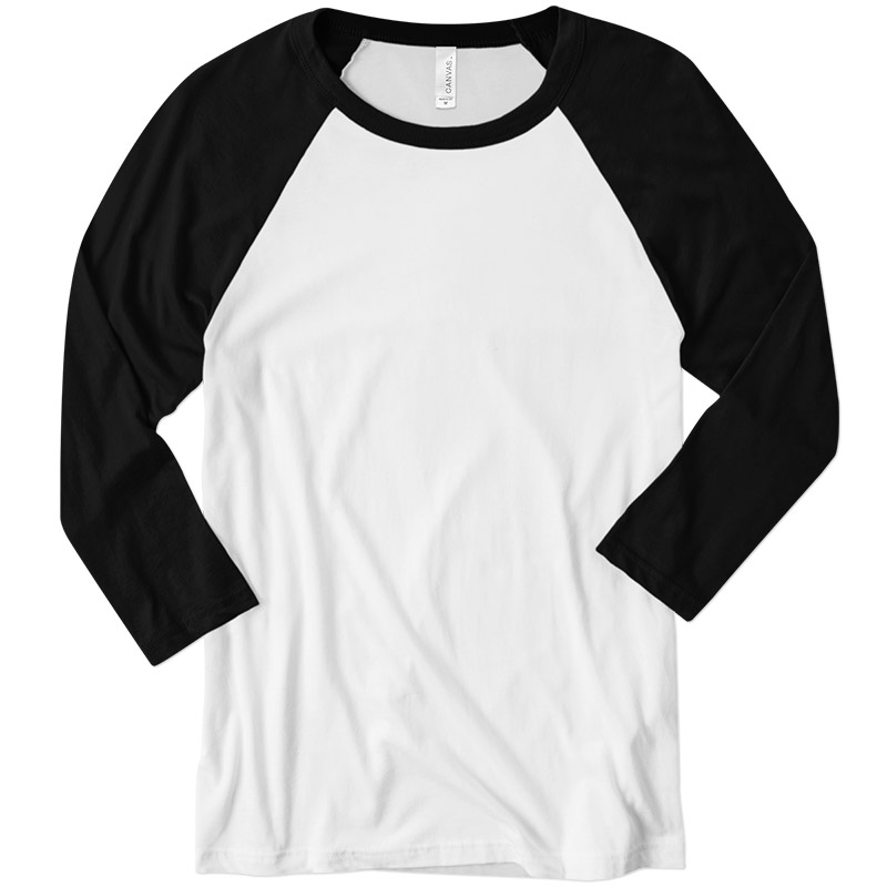 Canvas Three-Quarter Raglan T-Shirt - White/Black