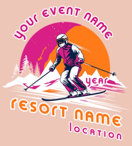 Skiing t-shirt design 9