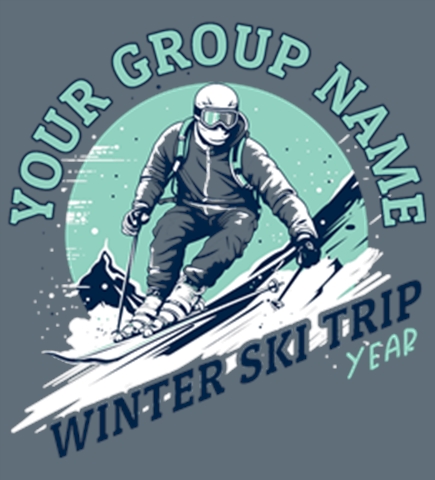 Skiing t-shirt design 12