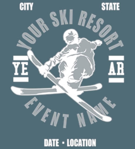 Skiing t-shirt design 35