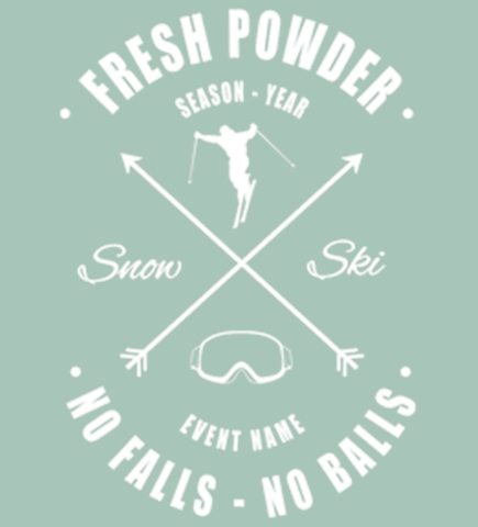 Skiing t-shirt design 14
