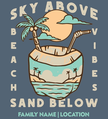 Beach t-shirt design 7