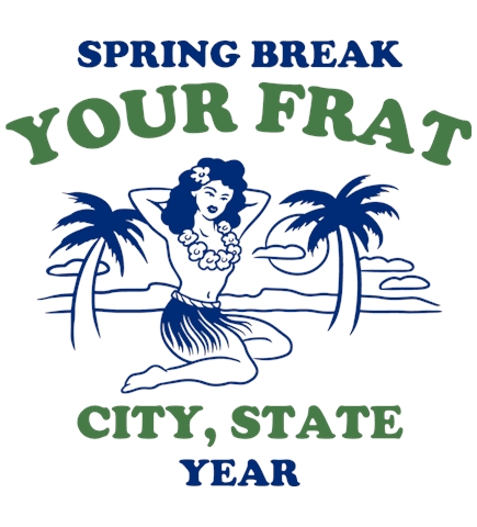 Greek Spring Break t-shirt design 11