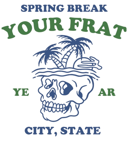 Greek Spring Break t-shirt design 21
