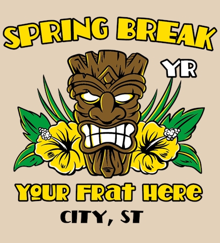 Greek Spring Break t-shirt design 19