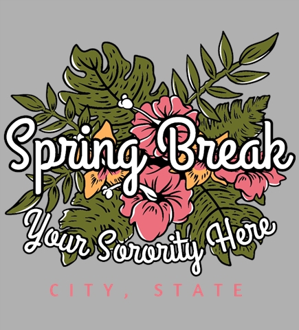 Greek Spring Break t-shirt design 18