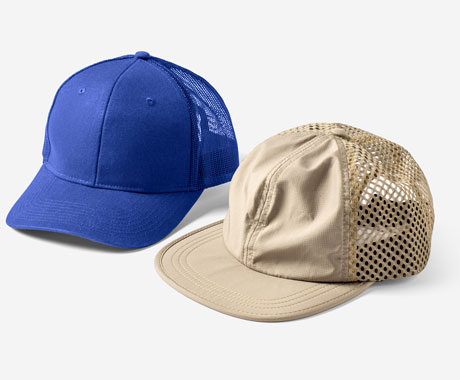 Comparing the look of structured versus unstructured hats.