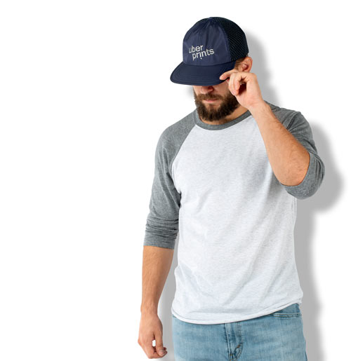 Guy wearing a custom embroidered hat