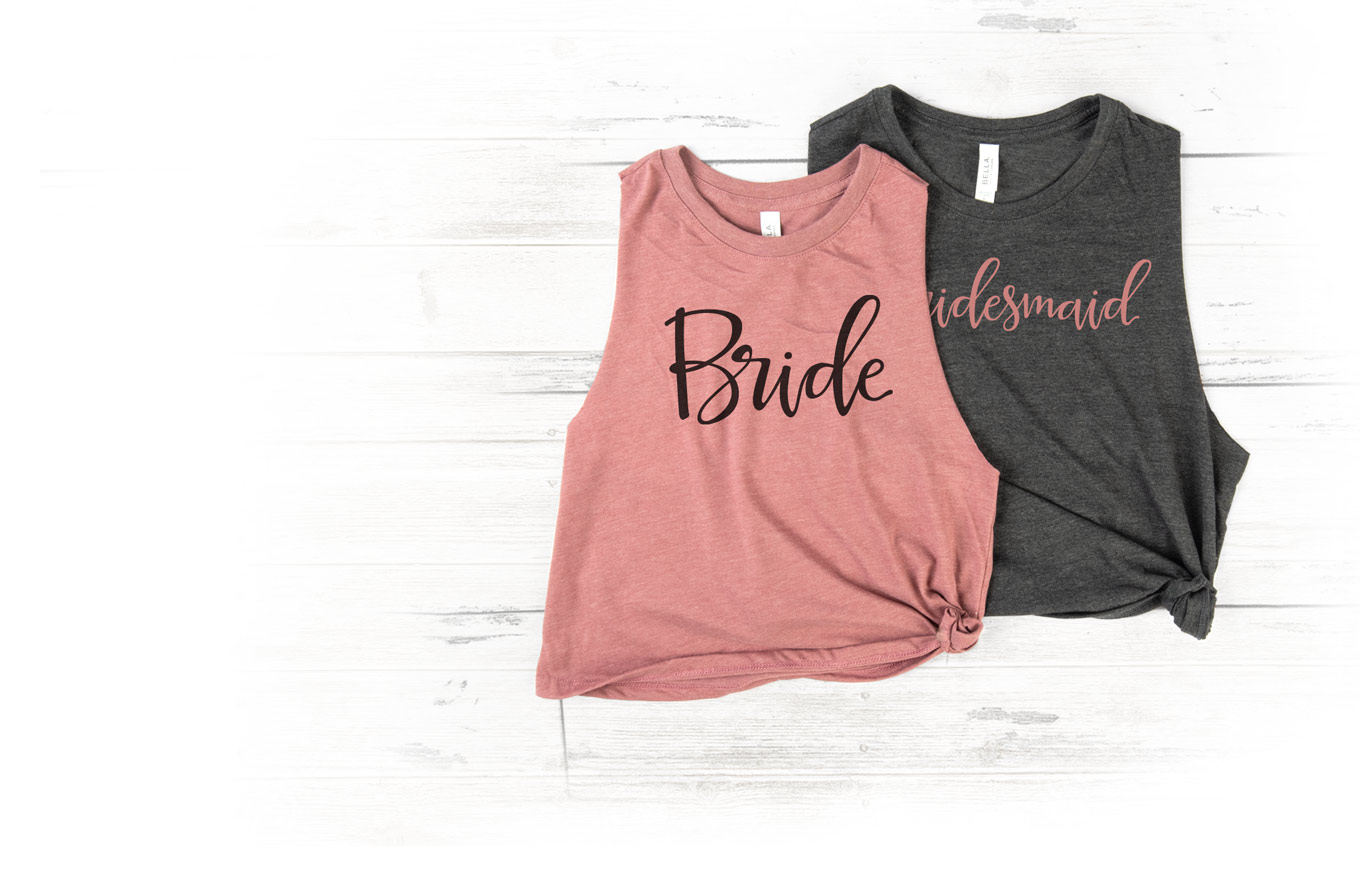 Create Custom Bridesmaids Shirts!