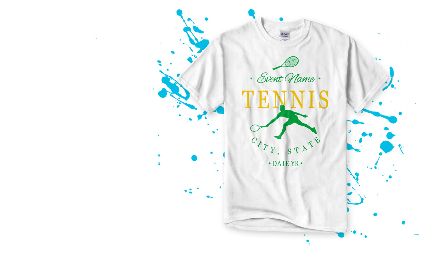 Create Tennis T-Shirts, Tanks and Sweats.