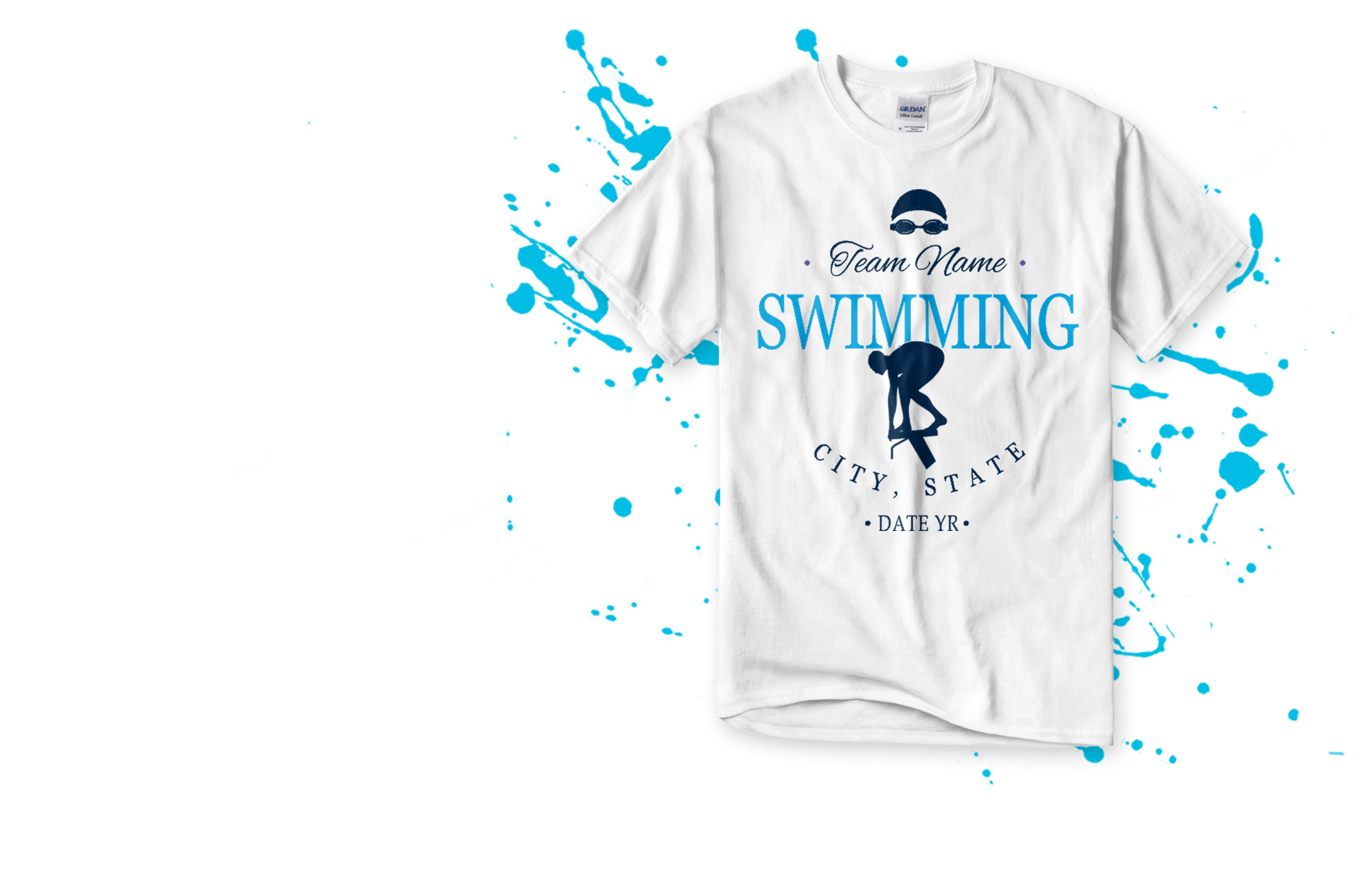 Create Custom Swim Team Tee Shirts