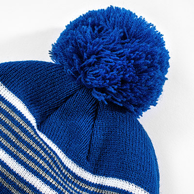 Thumbnail of additional photo of Sportsman Striped Pom-Pom Knit Cap 1