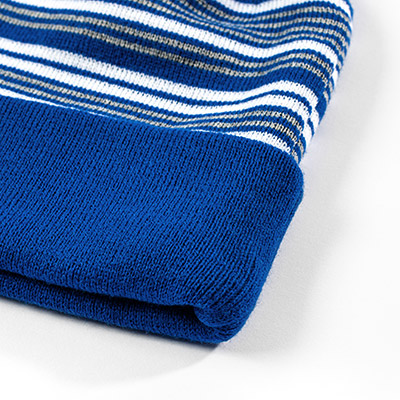 Thumbnail of additional photo of Sportsman Striped Pom-Pom Knit Cap 1