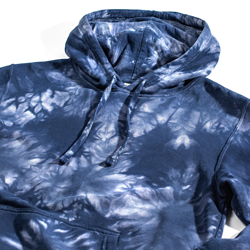 MARKET Tie-dyed printed cotton-blend fleece hoodie