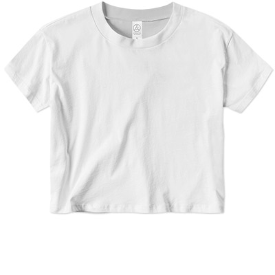 Alternative Apparel Ladies Cotton Jersey Crop Tee