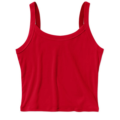 Ladies Micro Rib Spaghetti Strap Tank