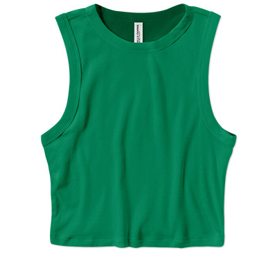 Ladies Micro Rib Muscle Crop Tank