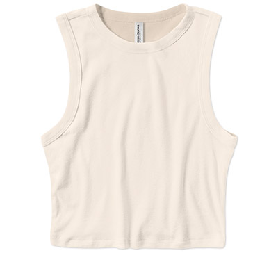 Ladies Micro Rib Muscle Crop Tank
