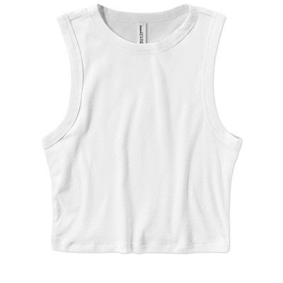 Ladies Micro Rib Muscle Crop Tank