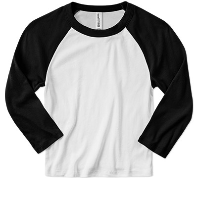 Bella Ladies Micro Rib 3/4 Raglan Sleeve Baby Tee