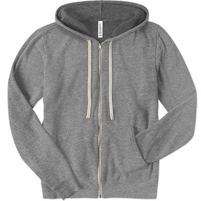 Canvas Triblend Sponge Fleece Zip Hoodie