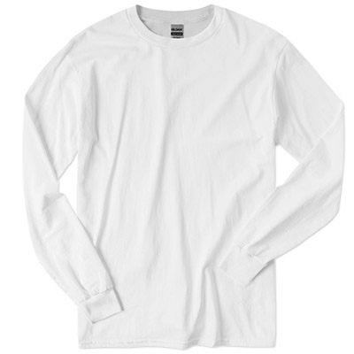 Custom White Long Sleeve T-shirt Printing ⋆ Merch38