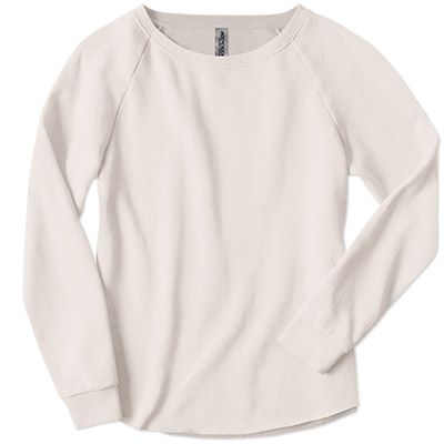 Independent Trading Ladies Wave Wash Fleece Sweatshirt