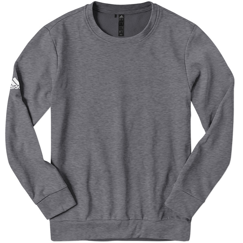 Adidas Fleece Crew Neck Sweatshirt - Dark Grey Heather