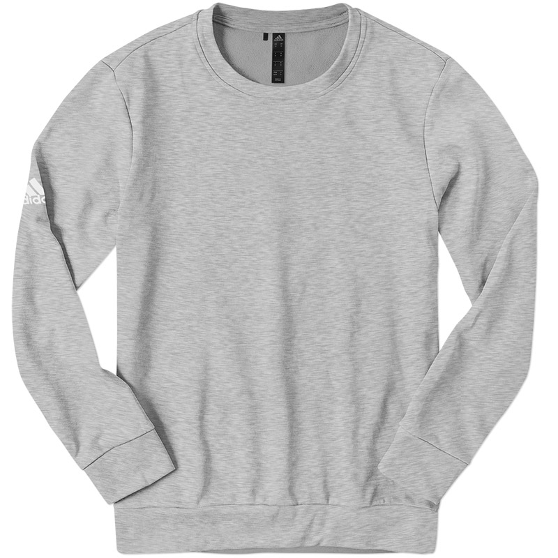 Adidas Fleece Crew Neck Sweatshirt - Grey Heather