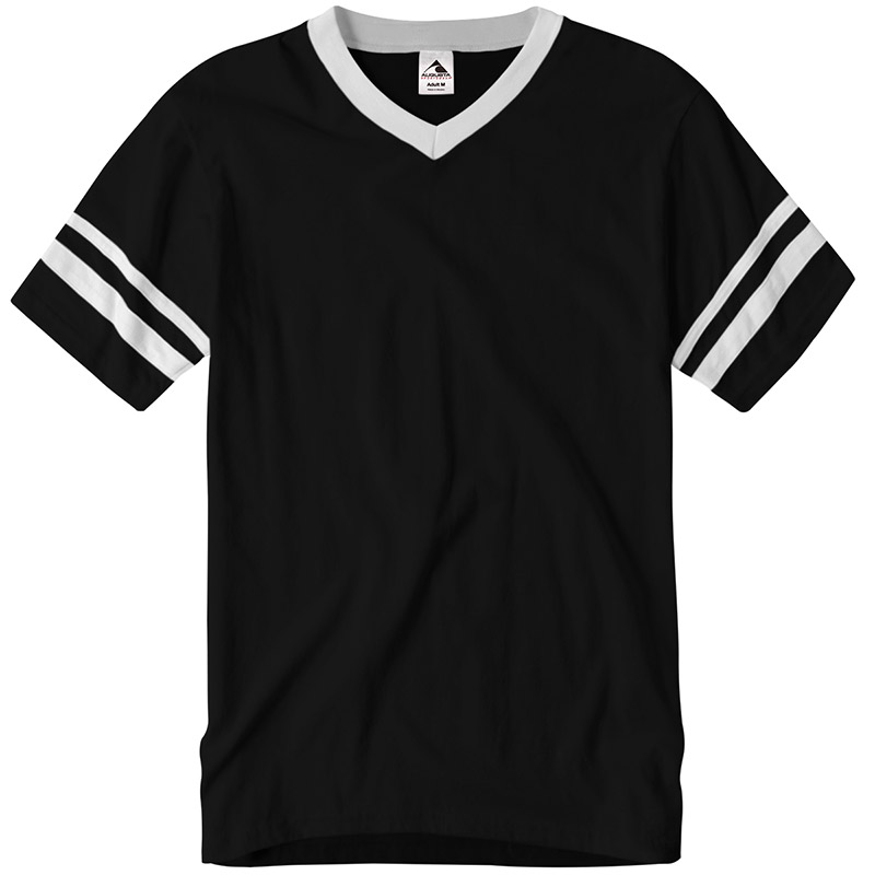 Augusta Sportswear Stripe Jersey Tee - Black/White