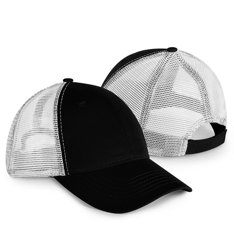 Authentic Headwear Duke Trucker Cap - Black/White