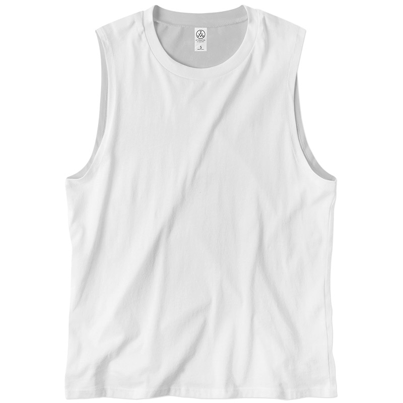 Alternative Apparel Ladies Cotton Jersey Crop Muscle Tank - White