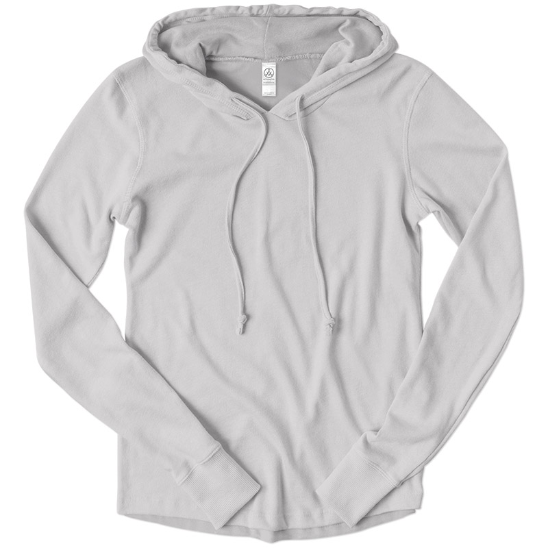 Alternative Apparel Ladies Heavy Knit Pullover Hoodie - Light Grey