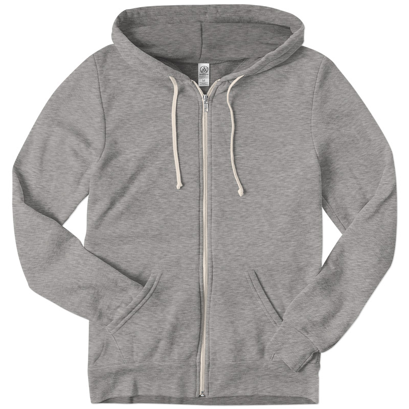 Alternative Apparel Eco Fleece Hooded Zip - Eco Grey