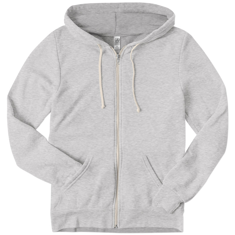 Alternative Apparel Eco Fleece Hooded Zip - Eco Light Grey