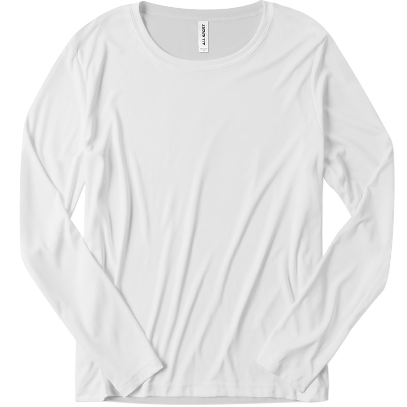 All Sport Longsleeve Performance Tee - White