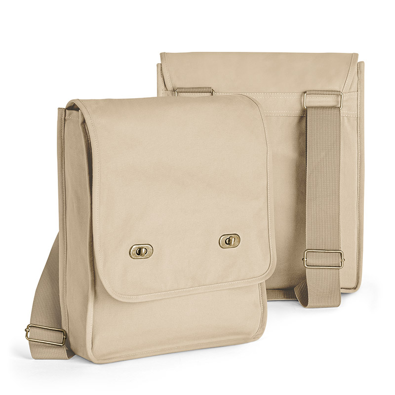 Authentic Pigment Canvas Field Bag - Putty
