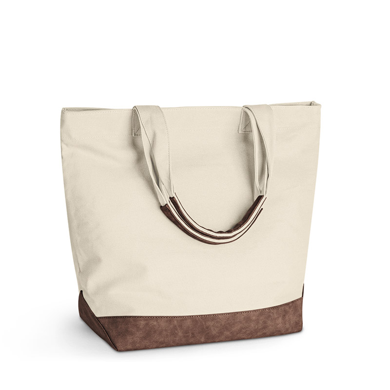 Authentic Pigment Canvas Resort Tote - Natural/Brown