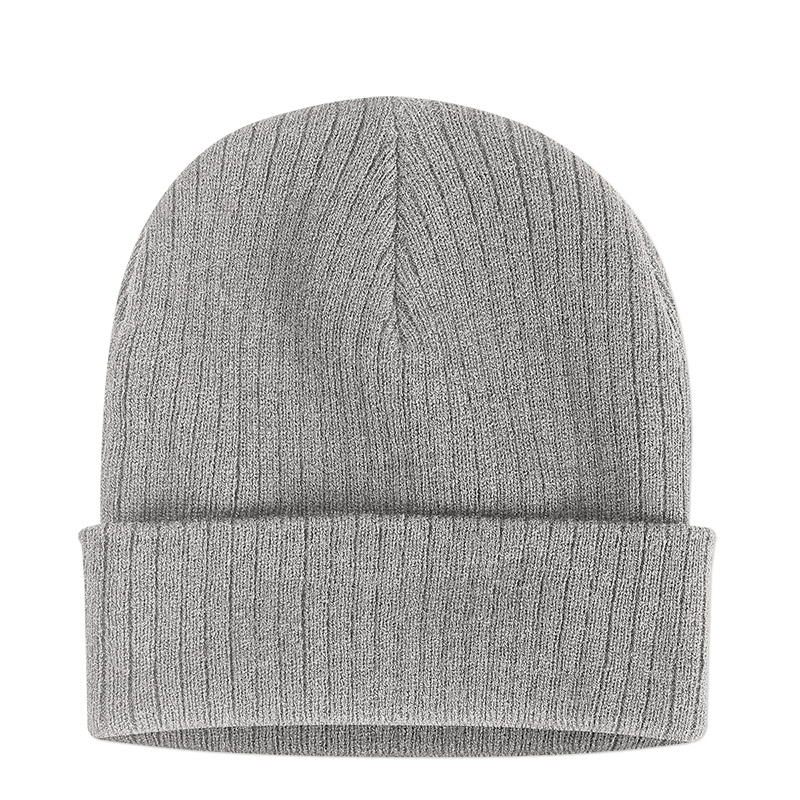 Atlantis Headwear Sustainable Rib Knit Beanie - Light Grey Melange