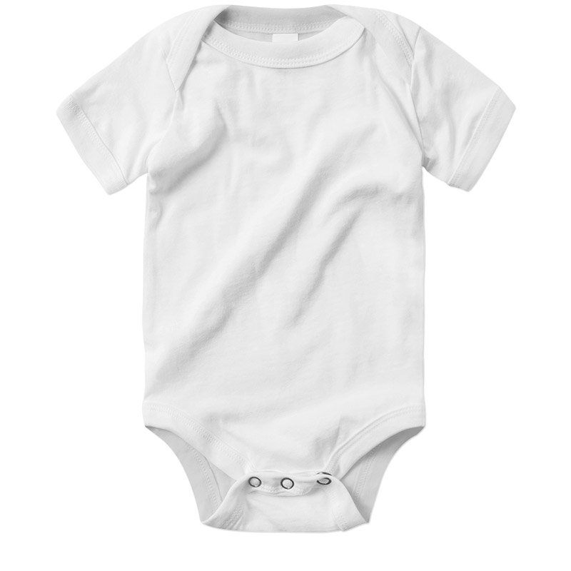 Bella Infant Short Sleeve Onesie - White