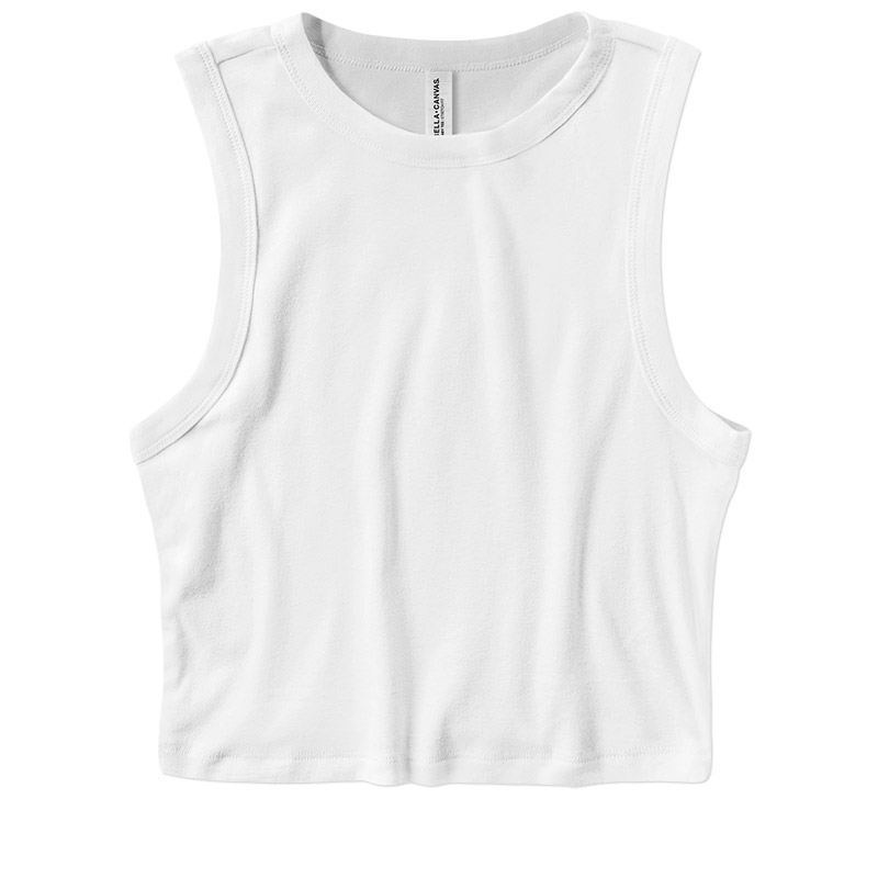 Custom Bella Ladies Micro Rib Muscle Crop Tank - Design Online