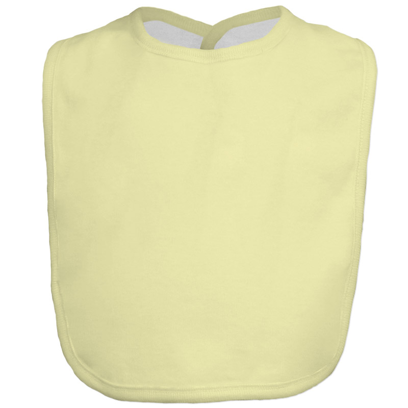 Bella Infant Reversible Bib - Pale Yellow/White