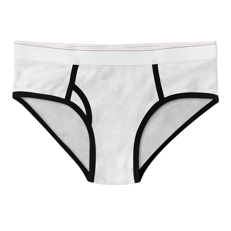 Bella Ladies Boy Brief - White/Black