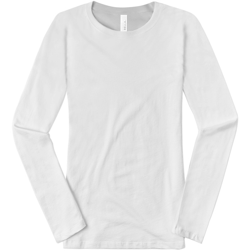 Bella Ladies Long Sleeve T - White