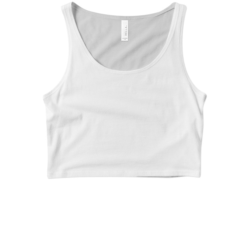 Bella Crop Top Tank - White