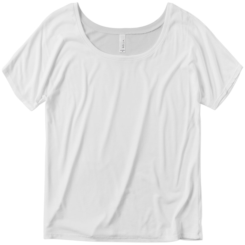 Bella Ladies Slouchy Tee - White