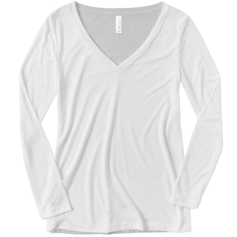 Bella Flowy Long Sleeve Tee - White