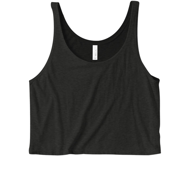 Bella Boxy Crop Tank - Dark Grey Heather