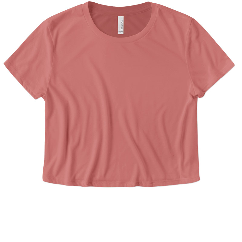 Bella Ladies Flowy Cropped Tee - Mauve